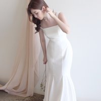 수자드레스 [대여] 라엘dress / 셀프웨딩 결혼식 브라이덜샤워 연주회 머메이드 원피스