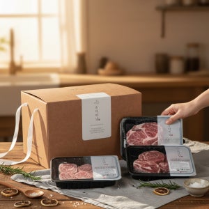 [6다이닝]이베리코 3구 혼합 선물세트- 플루마 항정살 목살 세크리토벨리 돼지갈비 750g