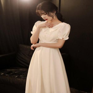 프렌치 이브닝 드레스 디너 여성 분위기있는 하이엔드 연회 원피스