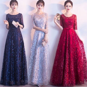 럭셔리 웨스턴 이브닝 드레스 여성 엘레강스 얇은 호스트 분위기있는 하이엔드 연회 원피스