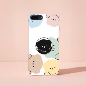 아이폰7플러스 아이폰8플러스 케이스 그립 톡홀더 스마트톡 젤리 베어파티 둥이곰
