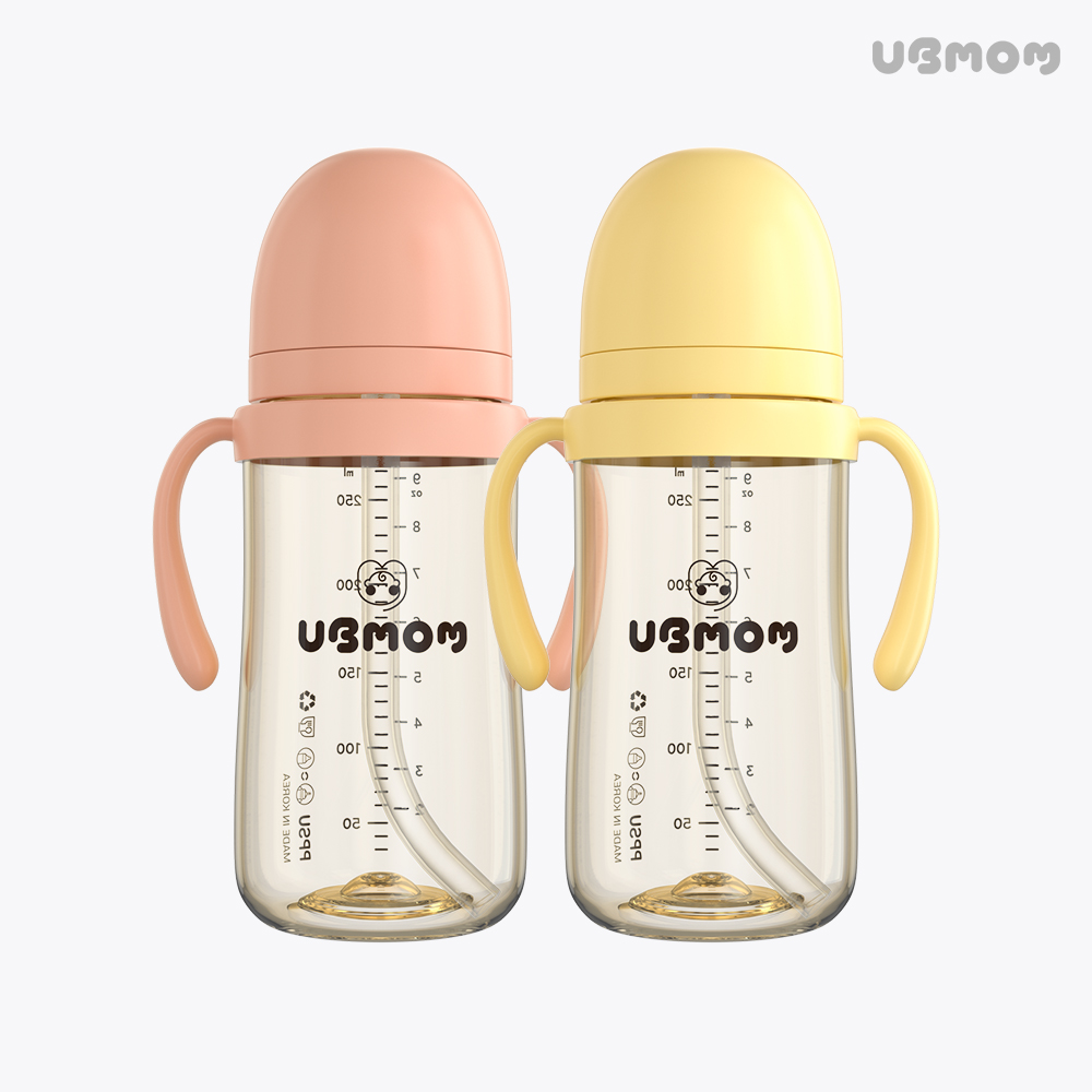 유비맘 1+1 한정판 PPSU 뇽뇽이 유아빨대컵 200ml