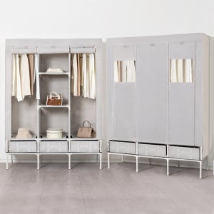 윈도우 비키니옷장 커버형 드레스룸 조립식 시스템행거 190 멀티트리플