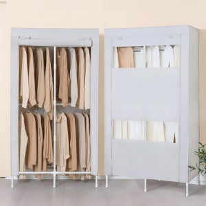 윈도우 비키니옷장 커버형 드레스룸 조립식 시스템행거 2단 더블