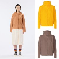 일본 이세이미야케 플리츠플리즈 me ISSEY MIYAKE FINE KNIT PLEATS COLOR 니트 주름의 하이넥 긴소매 가디건 MI24KO391