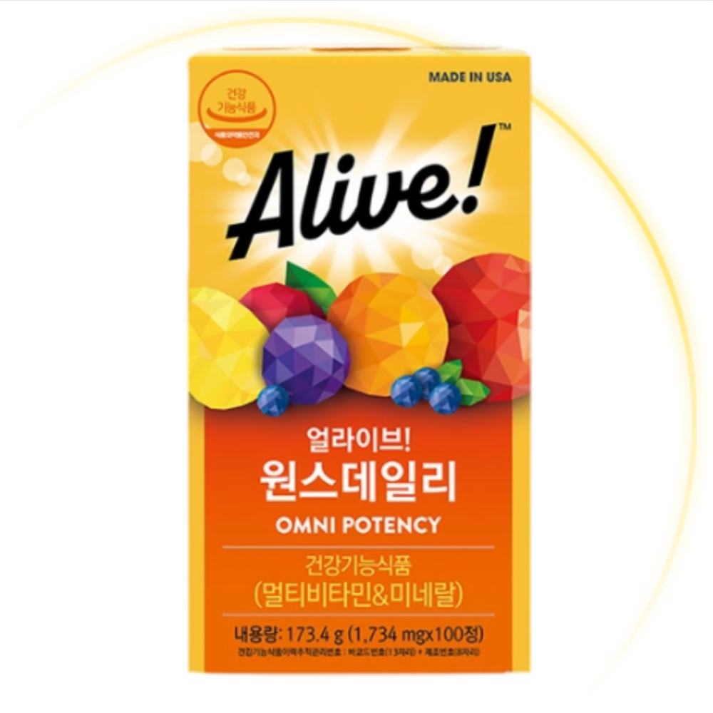 얼라이브 원스데일리 100정 종합<b>비타민</b> 미네랄 대용량 코스트코