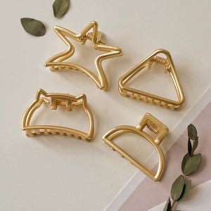 별고 미니 클림 메탈 집게핀 4피스 세트 2color