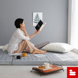 더블샵 순수100 3단 메모리폼 접이식 매트리스 퀸(Q) 누빔모던그레이