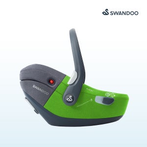 [블프특가][스완두] 알버트 아이사이즈 신생아 바구니 카시트 라임 그레이