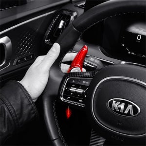 더블랙 쏘렌토MQ4 튜닝 용품 리얼 카본 패들쉬프트 연장킷