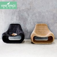 북유럽 크리에이티브 발코니/정원 라탄 의자 테이블