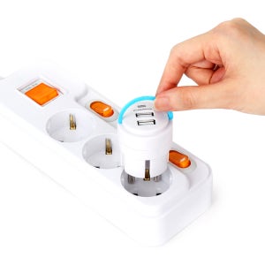 USB 듀얼 충전기 휴대용 콘센트 어댑터