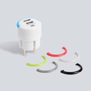 아이정 USB 듀얼 충전기 휴대용 콘센트 어댑터