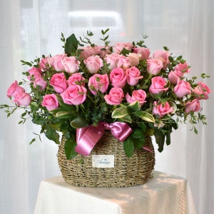 프로포즈 고백 장미50송이 꽃바구니