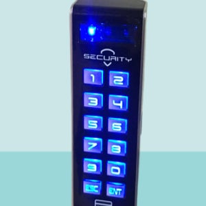 [휴젠] 자동문 출입통제 리더기 HU-1000R 번호 카드형 이엠락 데드볼트