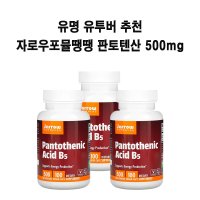 자로우 포뮬러스 판토텐산 500mg 베지캡스 100개 X3병 자로우포뮬땡땡 약들약 고약사 B5