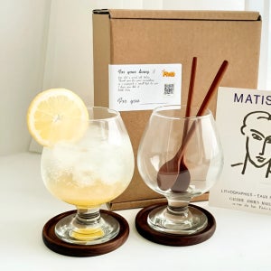 고블렛잔 신혼부부 결혼 집들이 선물 꼬냑 와인잔 뚱뚱이 고블렛 세트 395ml