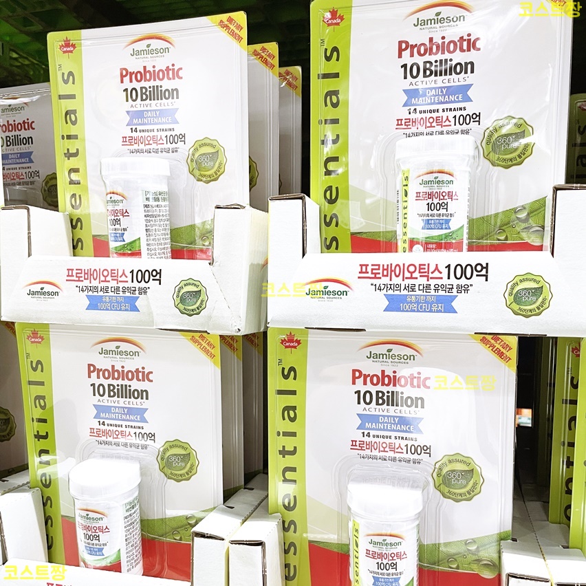 [자미에슨] 유산균 14가지<b>다른</b> 유익균 <b>프로바이오틱스</b> 100억 유산균 90캡슐 창고마트