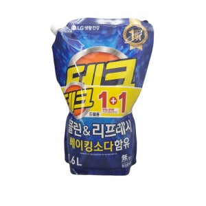LG 테크 클린 리프레쉬 세탁세제 리필 1.6L+1.6L 드럼용 베이킹소다 함유