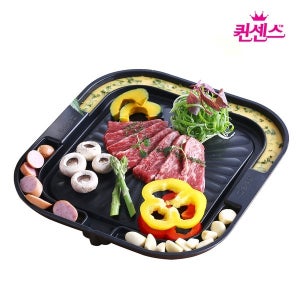 퀸센스 혼술 구이팬 사각 불판 집에서소고기구이 구이용돌판 돌불판 캠핑용솥뚜껑