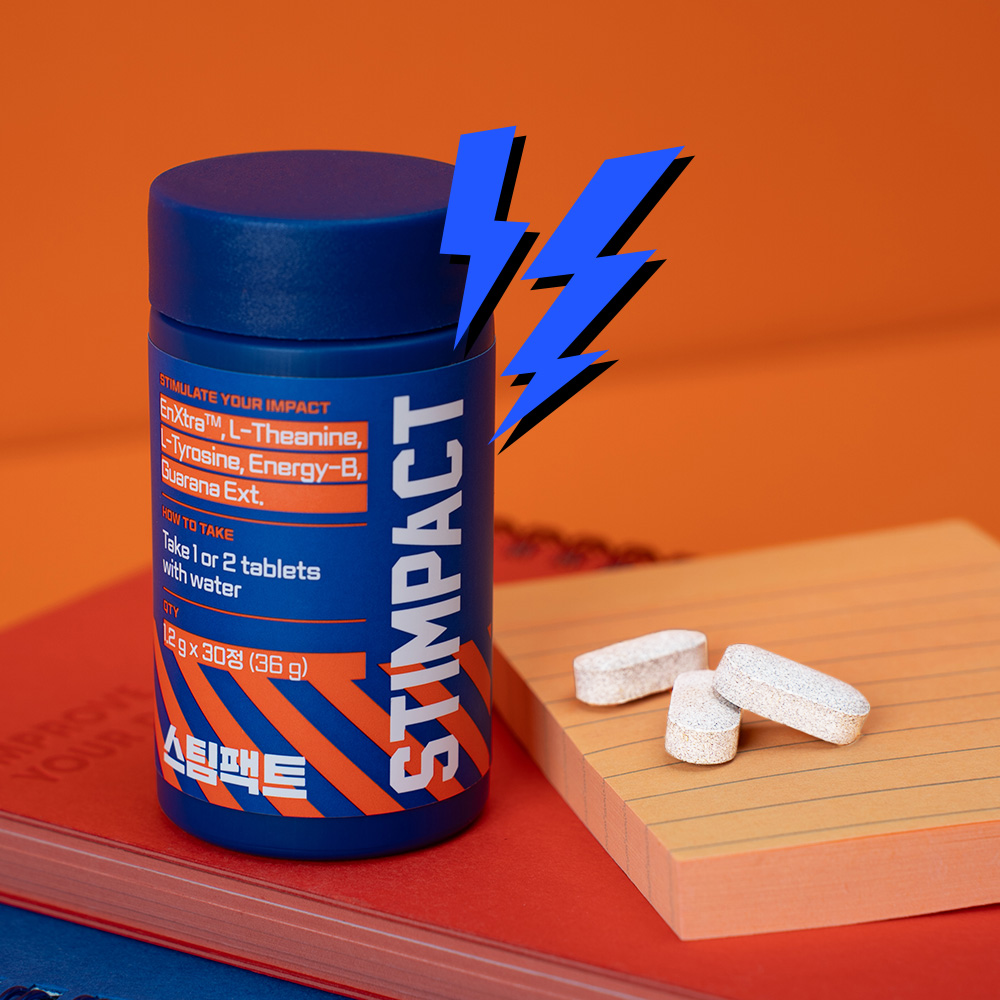 스팀팩트 <b>카페인</b> 활력 체력 누트로픽 비타민B 잠깨는 몰입 에너지 타블렛
