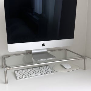 비햅핀 모듈 모니터 받침대 선반 노트북 데스크 컴퓨터 스탠드 받침대 강화유리 P01