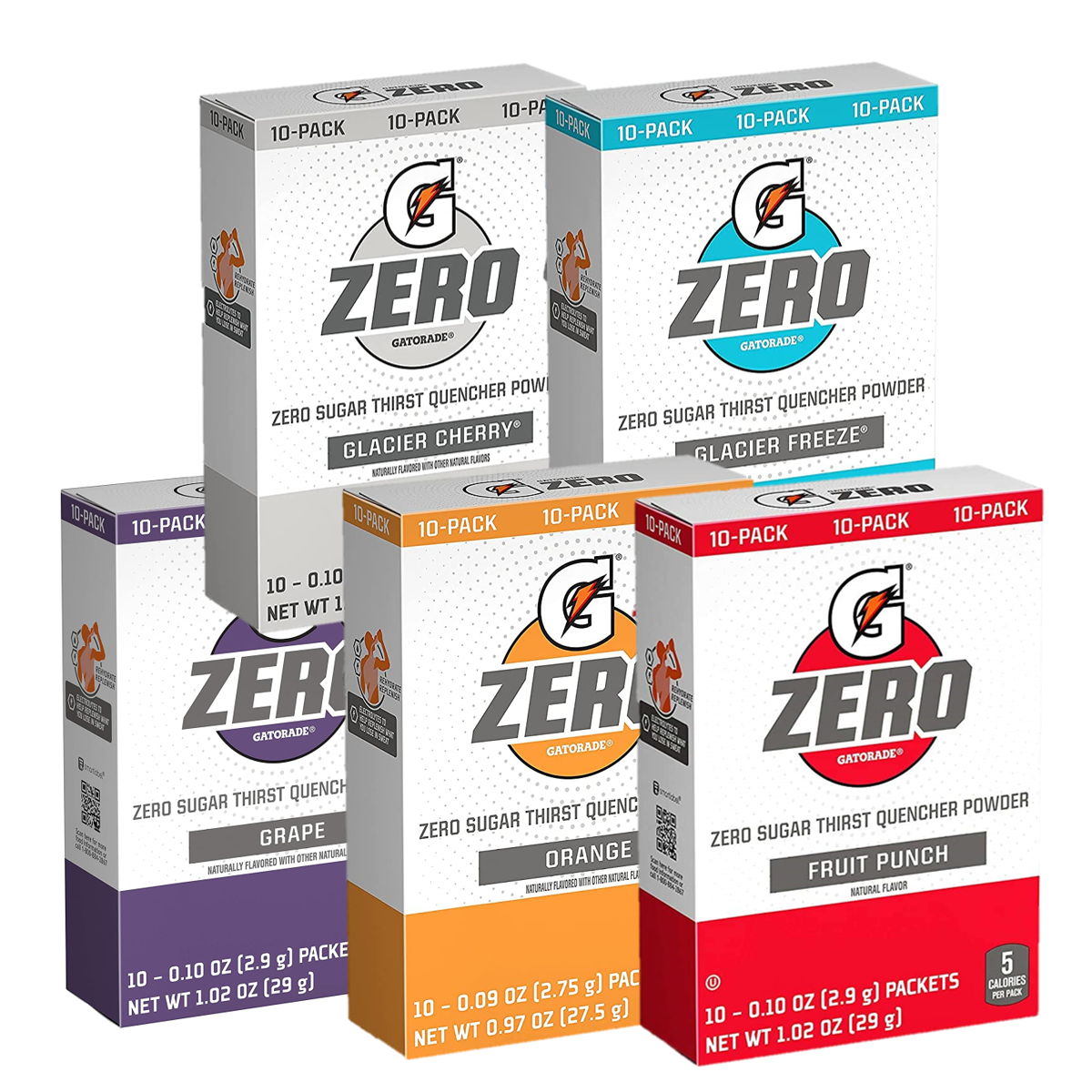 <b>게토레이</b> 분말 파우더 10개 팩 5가지맛 <b>Gatorade</b> Powder