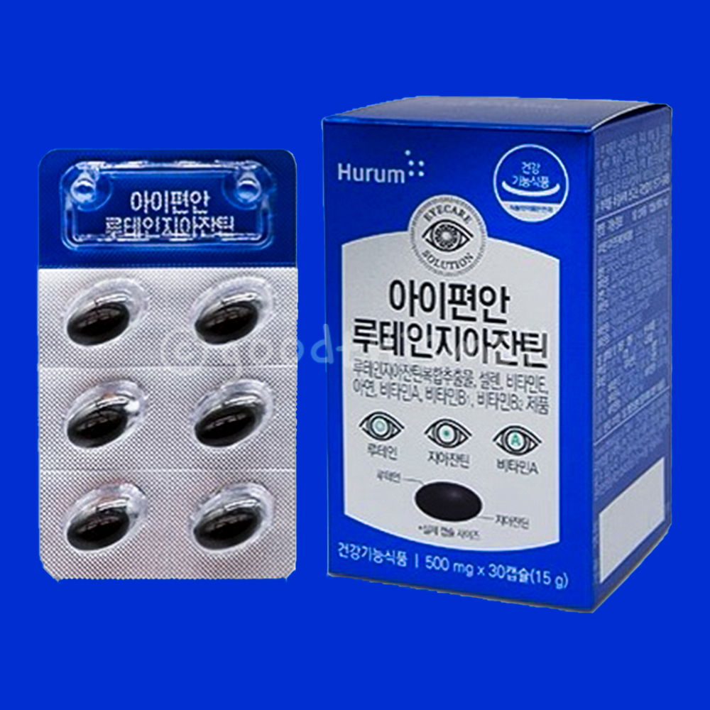 <b>Hurum</b> <b>휴럼</b> 아이편한 <b>루테인</b> <b>지아잔틴</b> (30capX3)