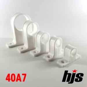 PVC 오메가 클램프 40A 7전 BOX 160개 / 플라스틱 밴드 고정쇠 받침쇠 프라스틱