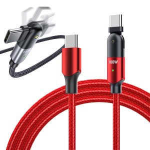 C TO C 타입 PD 케이블 100W 고속충전 데이타 케이블 PPS 180도회전