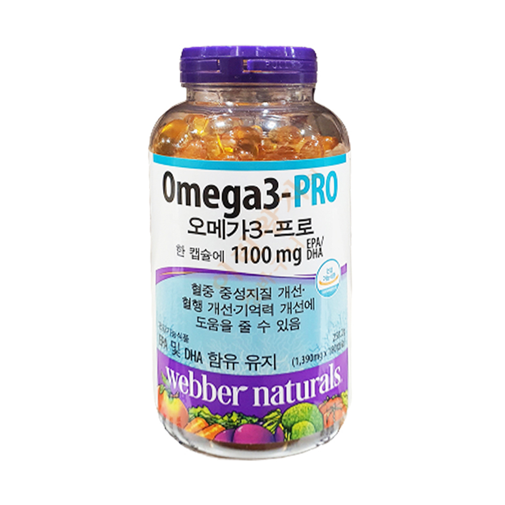 WEBBER NATURALS 오메가프로 1,390MG X 180캡슐 캐나다 /코스트코