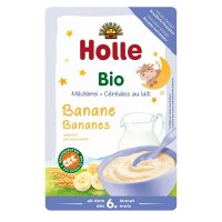 홀레 바나나 이브닝 오트밀 이유식 250g 4팩 6개월 이상 Holle baby food Evening porridge milk banana