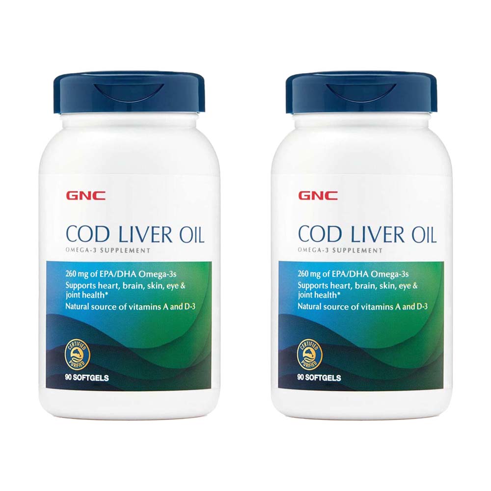 GNC <b>코드 리버 오일</b> 대구간유 90정 2병 Cod Liver Oil