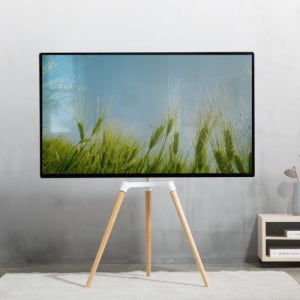 55인치 60인치 65인치 70인치 75인치 화이트 이젤형 스튜디오 플로어스탠드 갤러리 TV거치대 다이 BSB-65P 삼발이