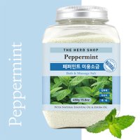 더허브샵 마사지 미용 목욕 소금 450g 페퍼민트 라벤더