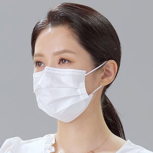 국산 일회용 덴탈마스크 50매 화이트 귀안아픈 여름용 숨쉬기편한 비말차단 마스크