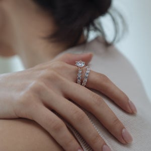 라퐁텐 화이트라벨 다니엘라 세트 지르코니아 큐빅 반지 테니스 반지