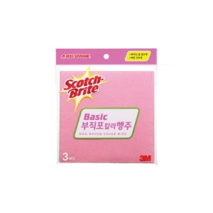 빨아쓰는행주 3M 부직포 칼라 행주 3P