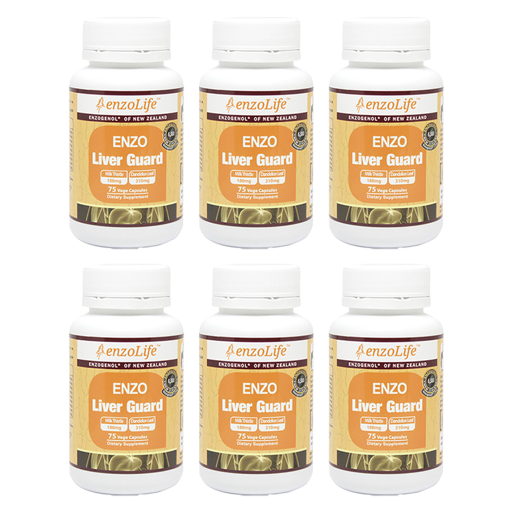 뉴질랜드 <b>엔조라이프</b> 밀크씨슬 민들레잎 추출 490mg 75정 6개