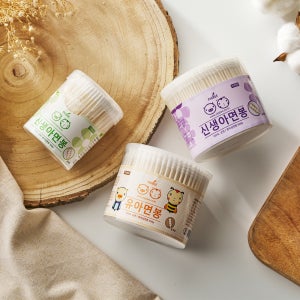 [물가안정프로젝트] 피그비 무형광 100%순면 유아면봉/신생아면봉 1+1 이벤트