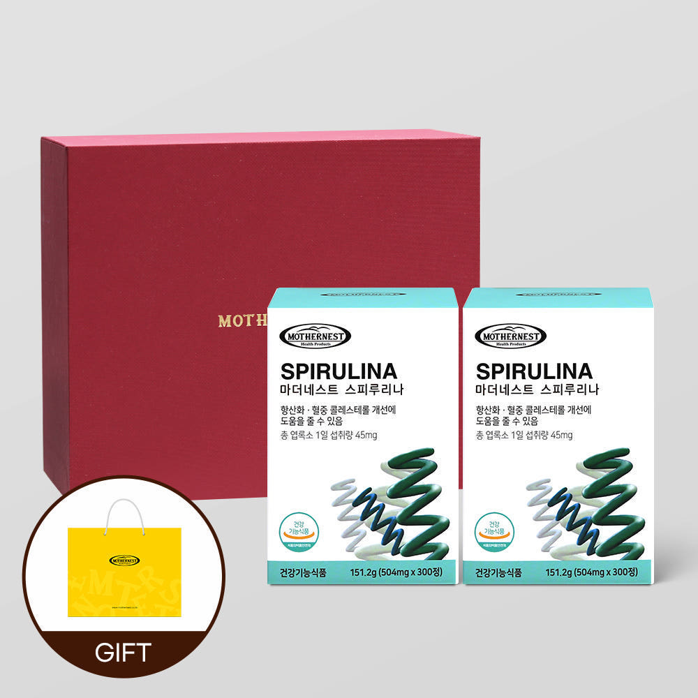 <b>마더네스트</b> 슈퍼푸드 스피루리나 300정 2개입 선물세트