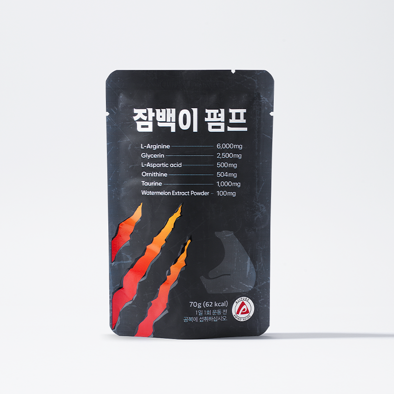 잠백이 펌프 <b>아르기닌</b> 6000mg 헬스부스터 운동전부스터 70ml 30개입
