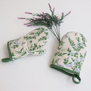 유노야 에메랄드 가든 주방장갑 오븐장갑 베이킹 냄비손잡이 두툼한 패브릭장갑 1P