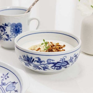 체스키포슬란 쯔비벨무스터 대접 13cm J924