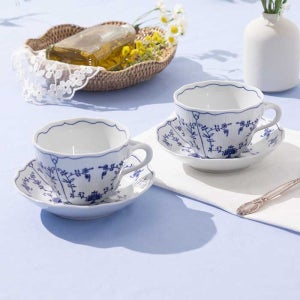 체스키포슬란 프라하블루 커피잔 2인 세트 210ml