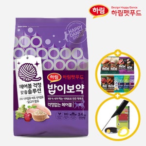 [샘플+] 하림펫푸드 밥이보약 고양이 캣 사료 걱정없는 헤어볼, 3.4kg, 1개