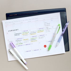 먼슬리 데스크 패드 리필 속지 만년형 스케줄 관리 월간 일정 플래너 업무용 학업용 선물