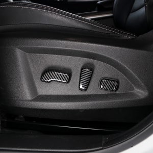 더뉴 QM6 실내 튜닝 전동시트 이동 버튼 레버 커버 기스방지 카본 몰딩 용품