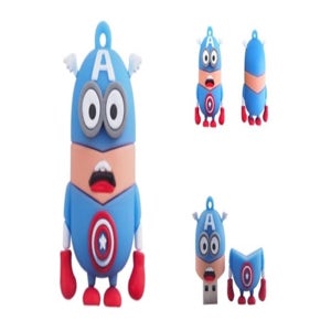 대용량 특이한 USB 미니언즈 캡틴아메리카 캐릭터 32GB 메모리 귀여운 유에스비 기념품