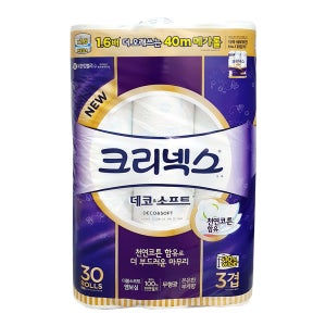 크리넥스 데코 앤 소프트 3겹 40m x 30롤